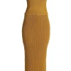 Mustard Serena Ribbed Skirt Set