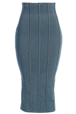 NAT LIV x JLUXLABEL Denim Eliana Skirt Set