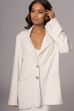 Natural Ocean Breeze Linen Blazer