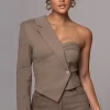 Olive Amal One Shoulder Top