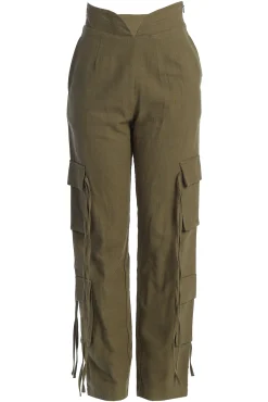 Olive Better Half Linen Utility Pants