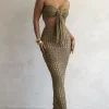 Olive Caribbean Skies Skirt Set