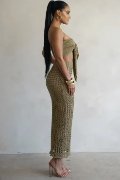 Olive Caribbean Skies Skirt Set