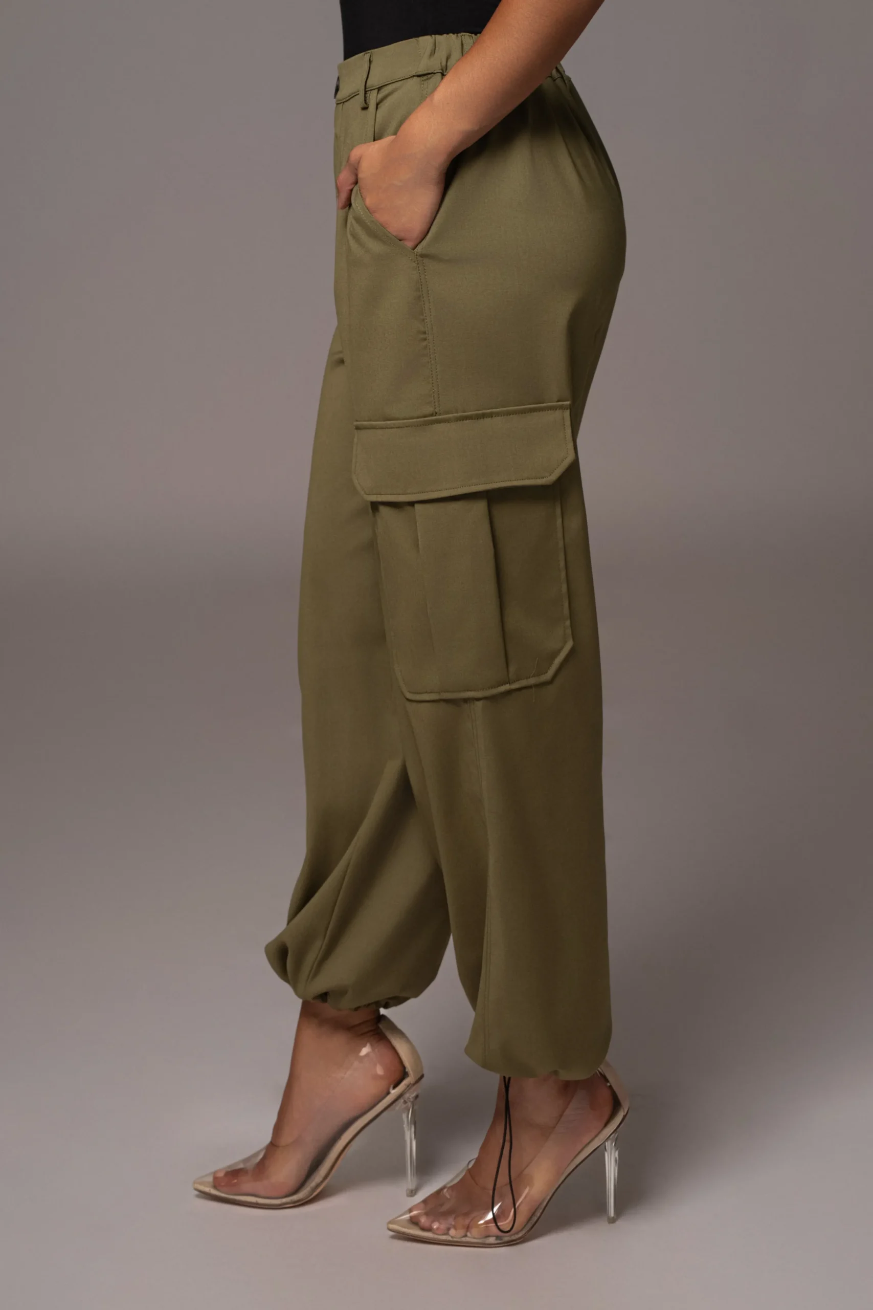Olive Fast Track Drawstring Joggers