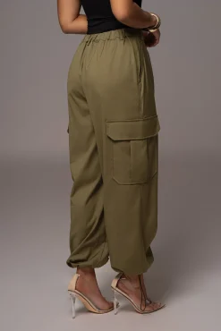 Olive Fast Track Drawstring Joggers