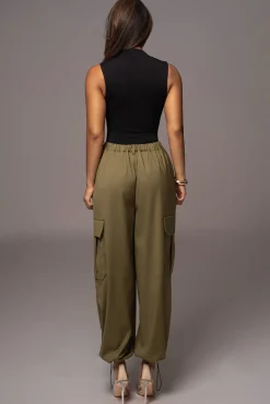 Olive Fast Track Drawstring Joggers