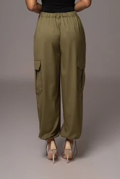 Olive Fast Track Drawstring Joggers