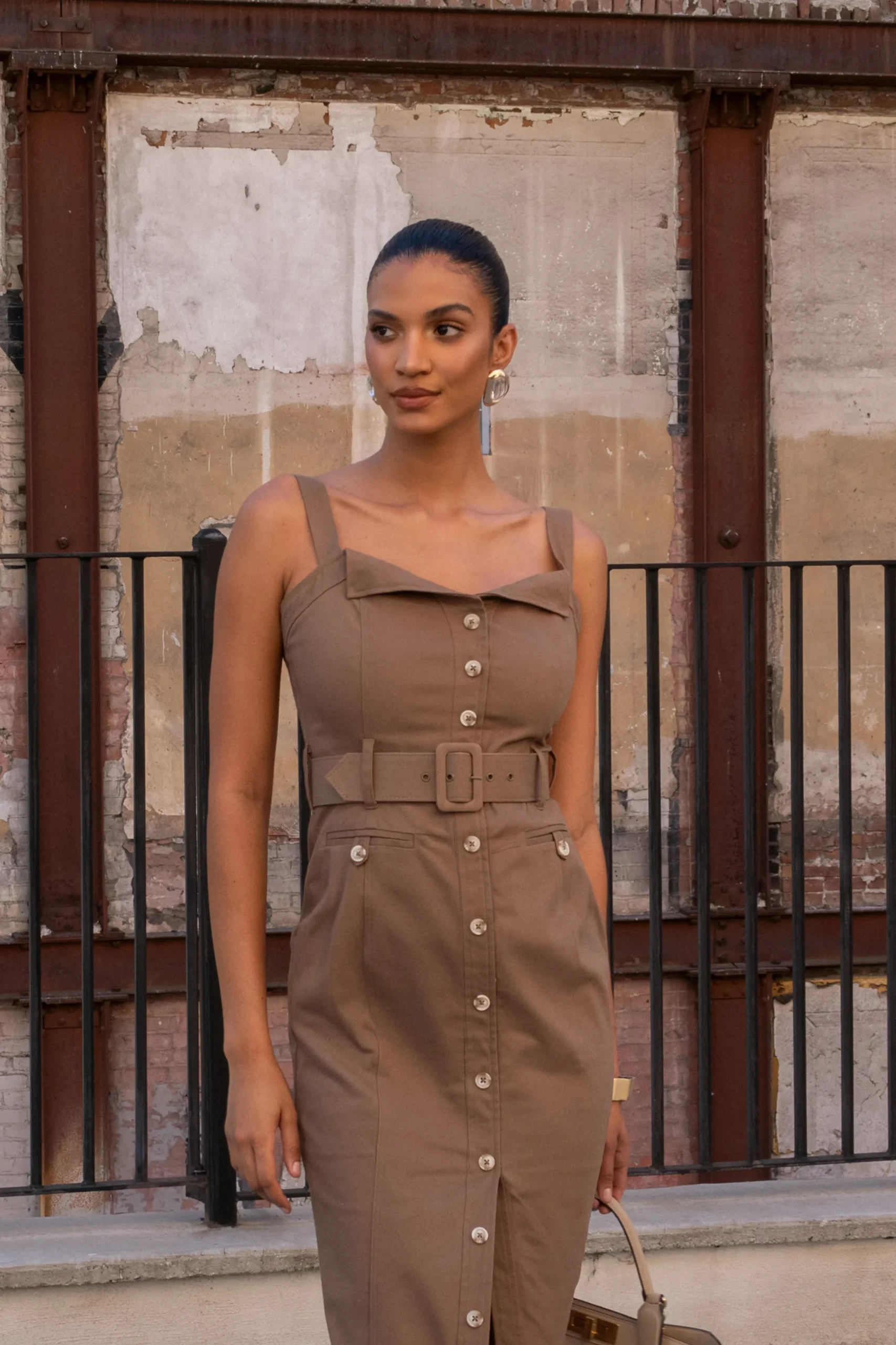 Olive Forever Summer Belted Dress