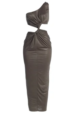 Olive Joce One Shoulder Maxi Dress