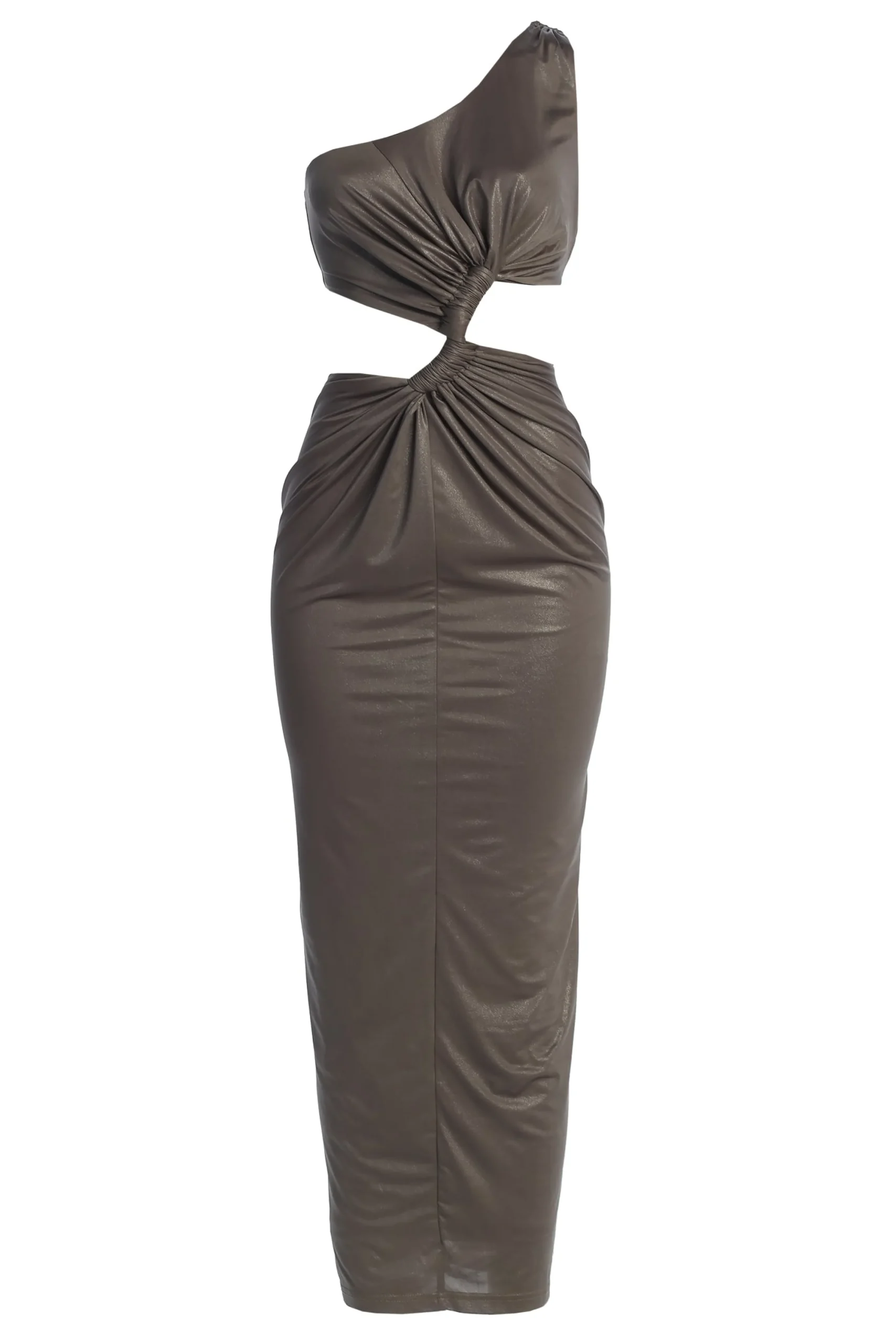 Olive Joce One Shoulder Maxi Dress