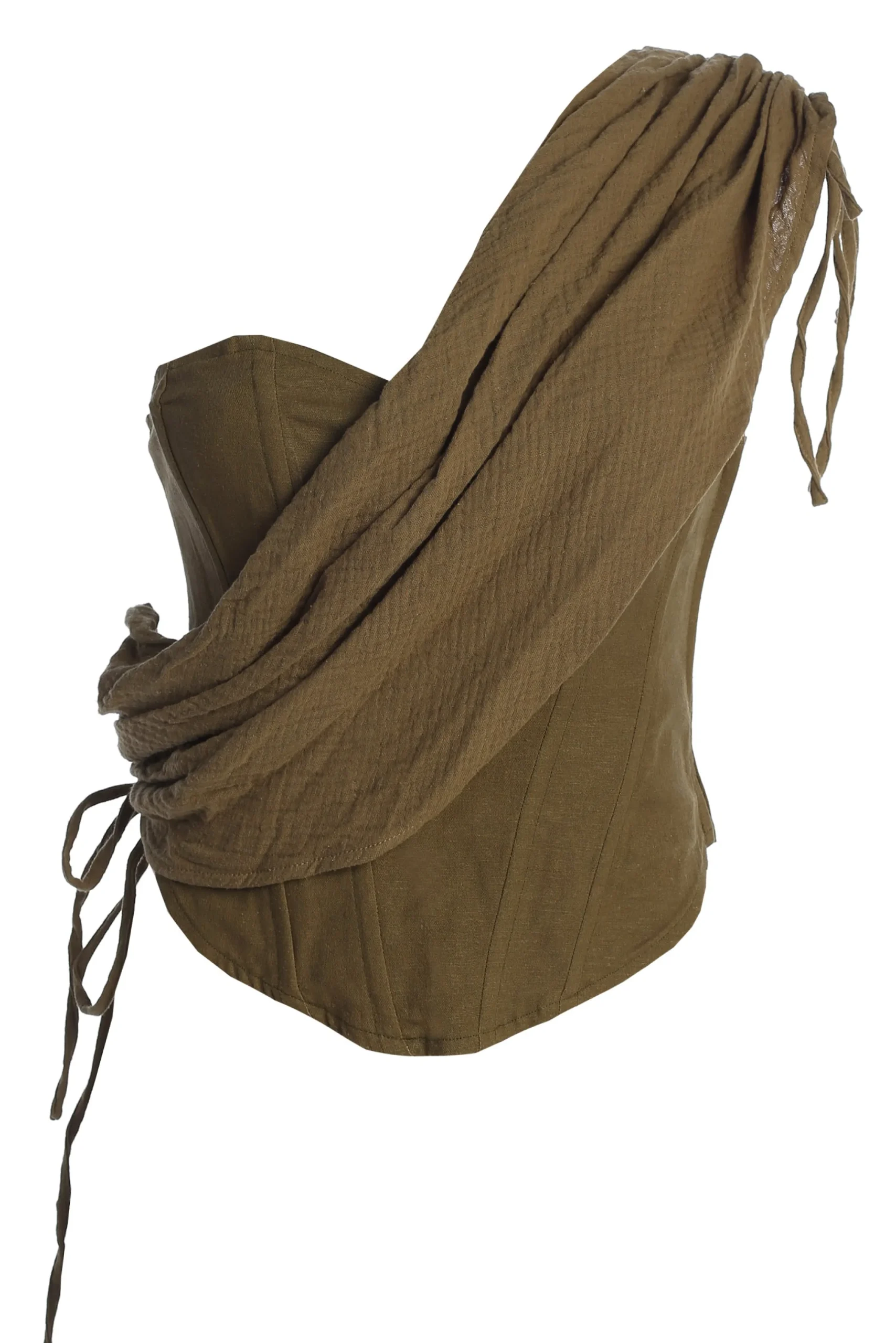 Olive New Obsession Draped Top