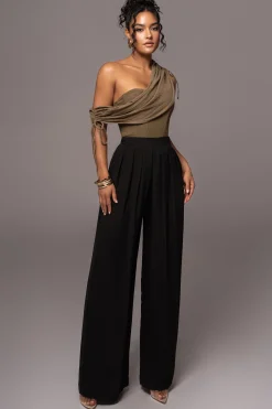 Olive New Obsession Draped Top