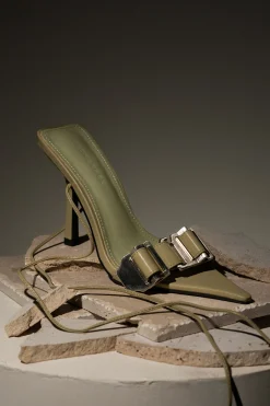 Olive Regal Pointed Toe Heels