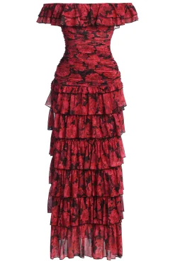 Pink  Power Mesh Passion Tier Dress