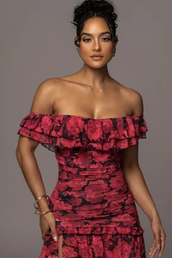 Pink  Power Mesh Passion Tier Dress