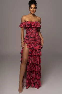 Pink  Power Mesh Passion Tier Dress