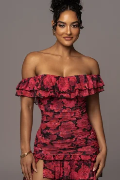 Pink  Power Mesh Passion Tier Dress