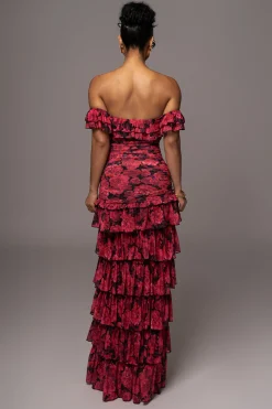 Pink  Power Mesh Passion Tier Dress