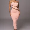 Pink Unpredictable Midi Dress