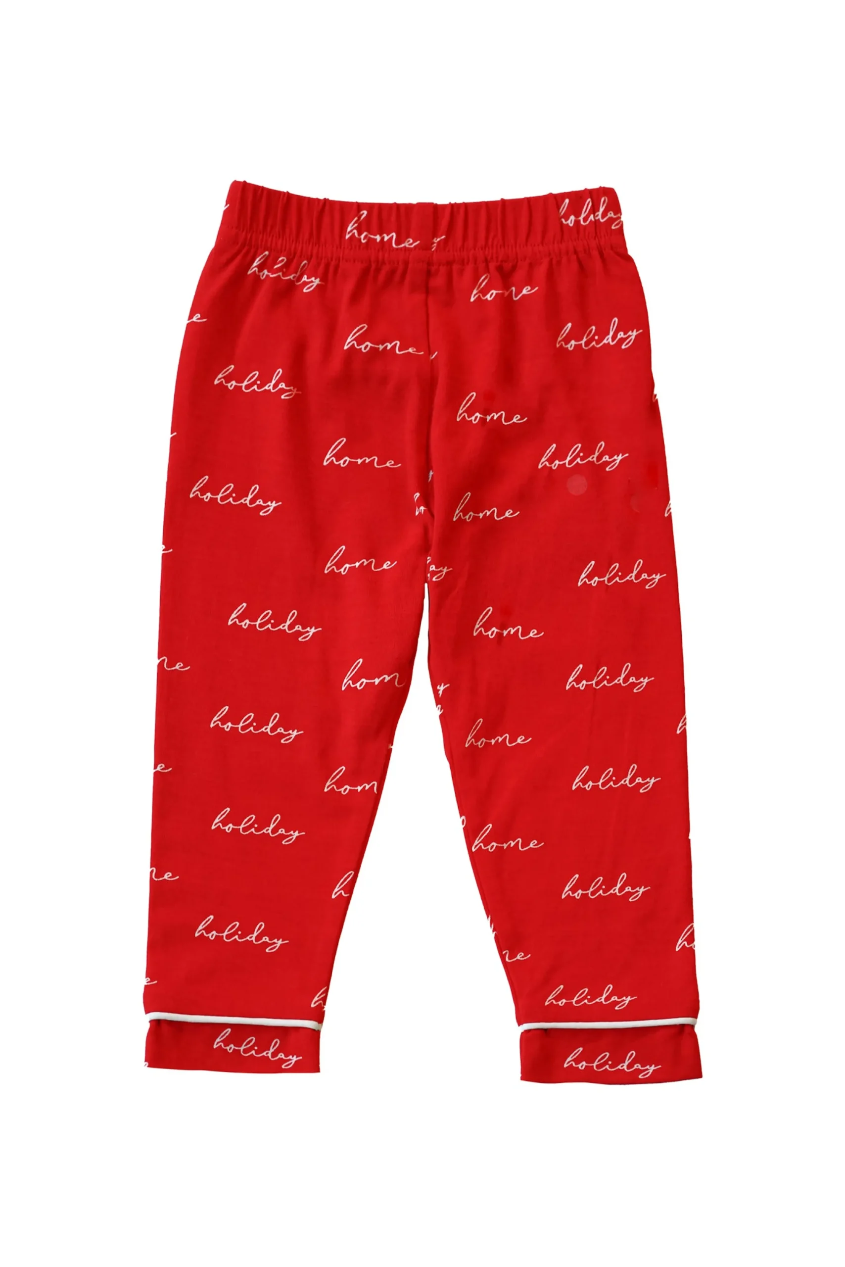 Red Home For The Holidays Kids Pajama Set