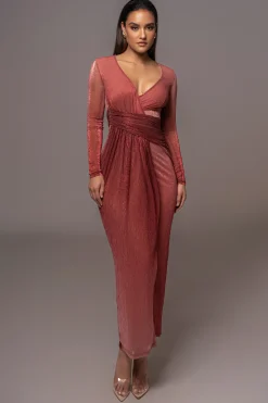 Red Karissa Plunge Maxi Dress
