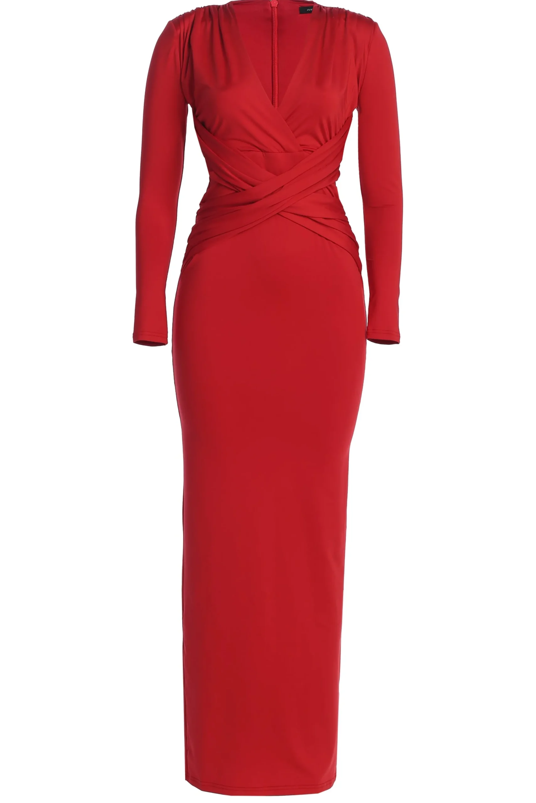Red Rowan Plunge Maxi Dress