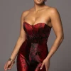 Red Stay the Night Corset