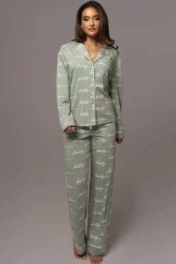 Sage Home For The Holidays Adult Pajama Set