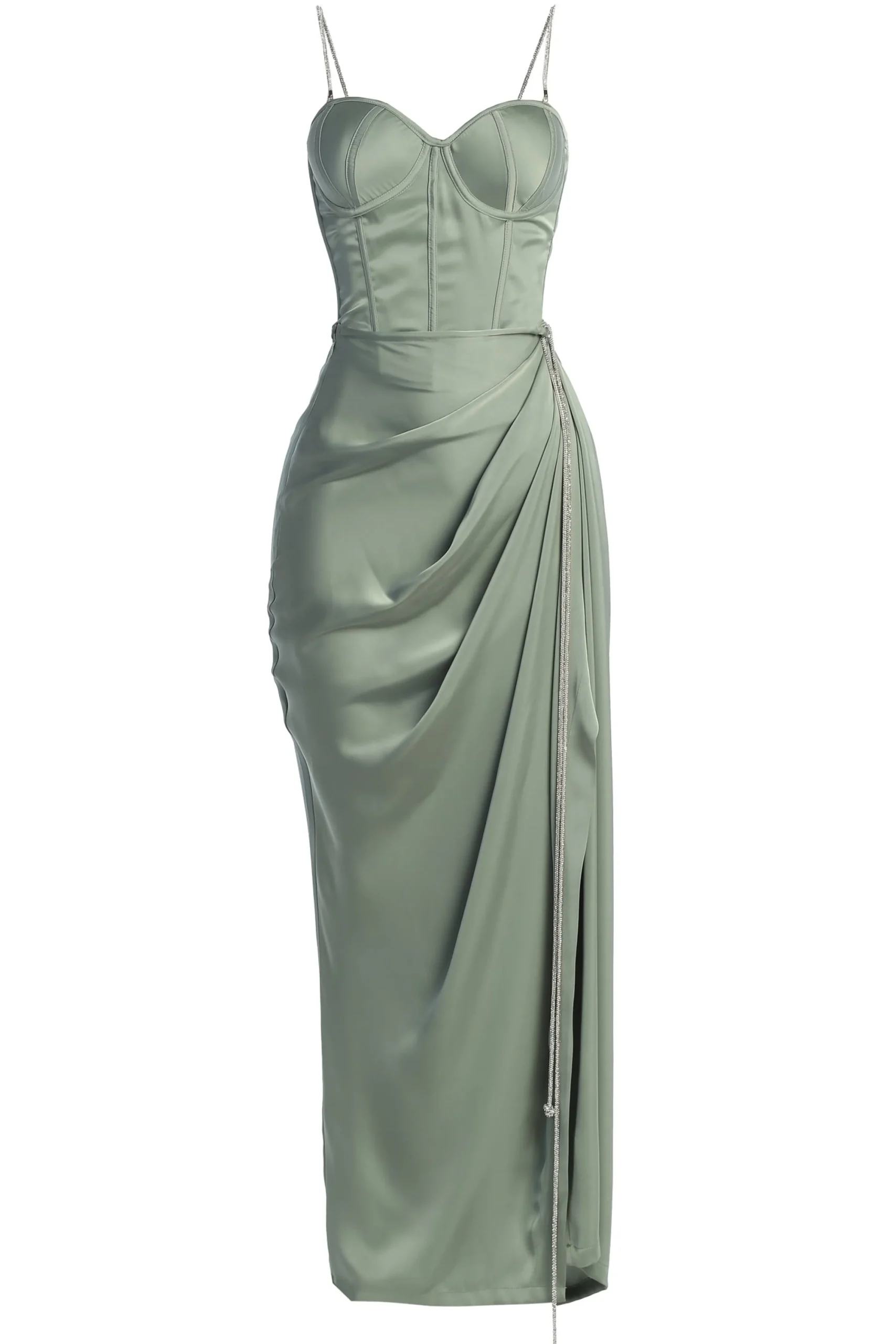 Sage Leo Matte Satin Bustier