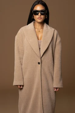 Sand Chelsie Longline Coat