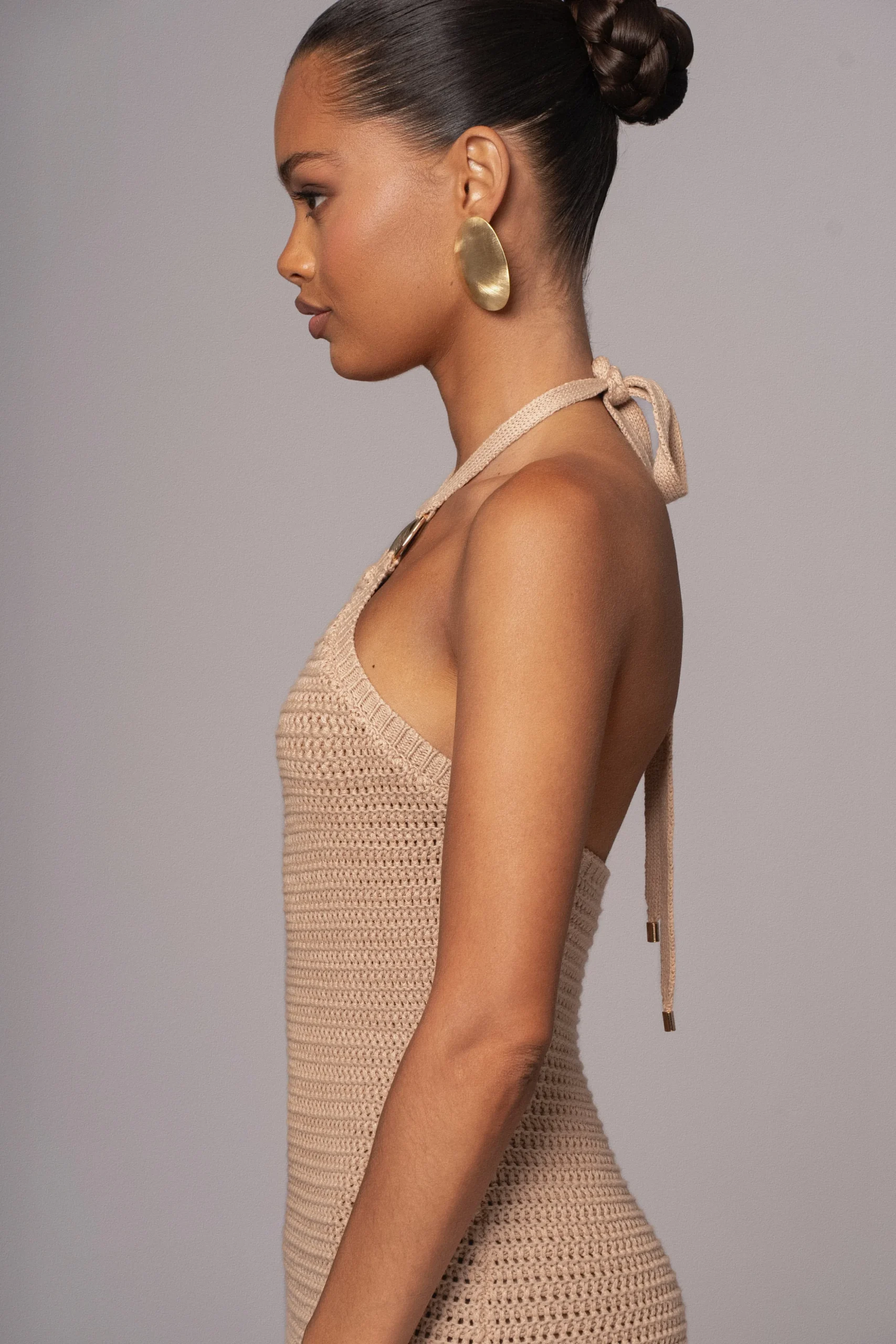 Sand Overseas Halter Maxi Dress