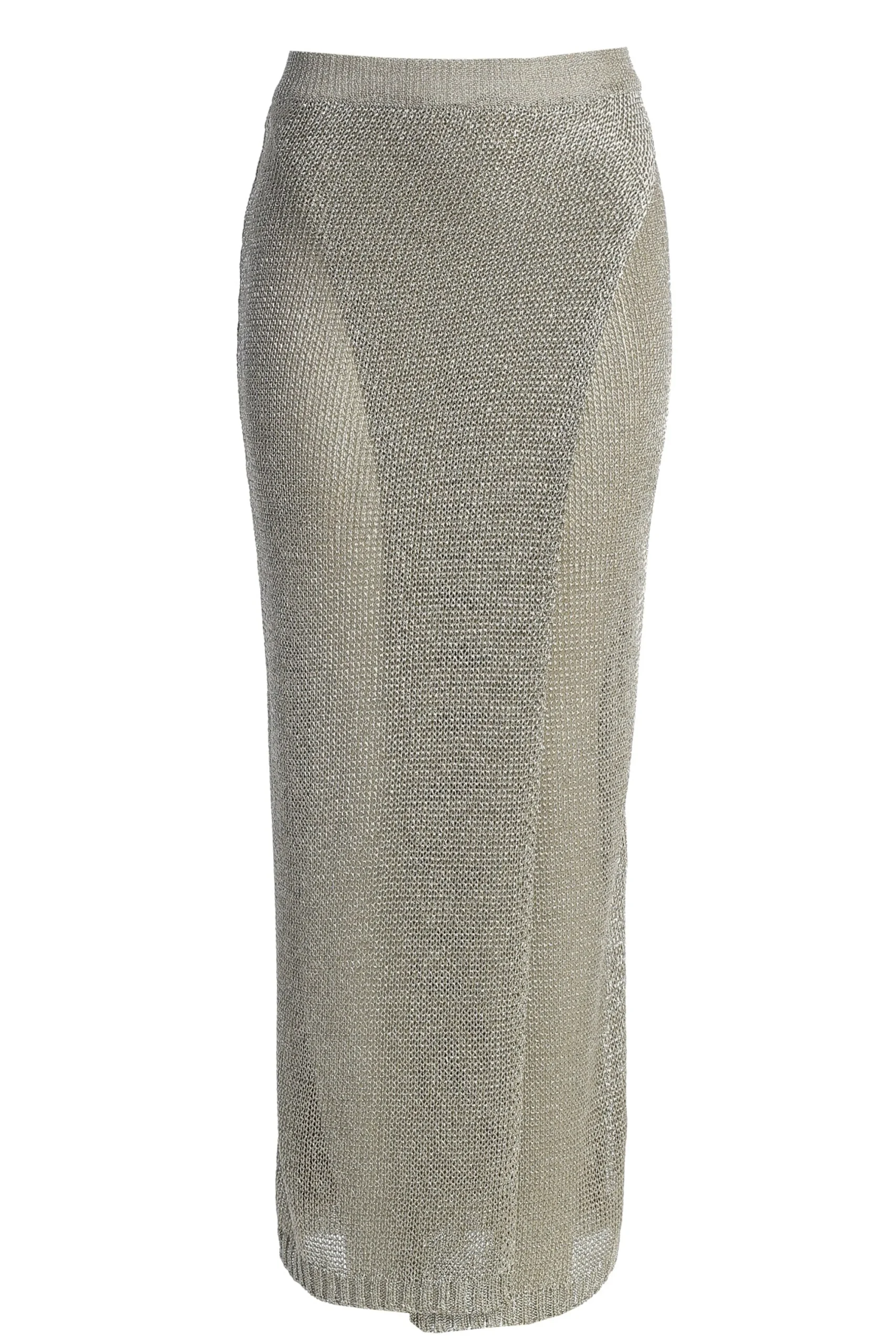 Silver Anais Maxi Slit Skirt