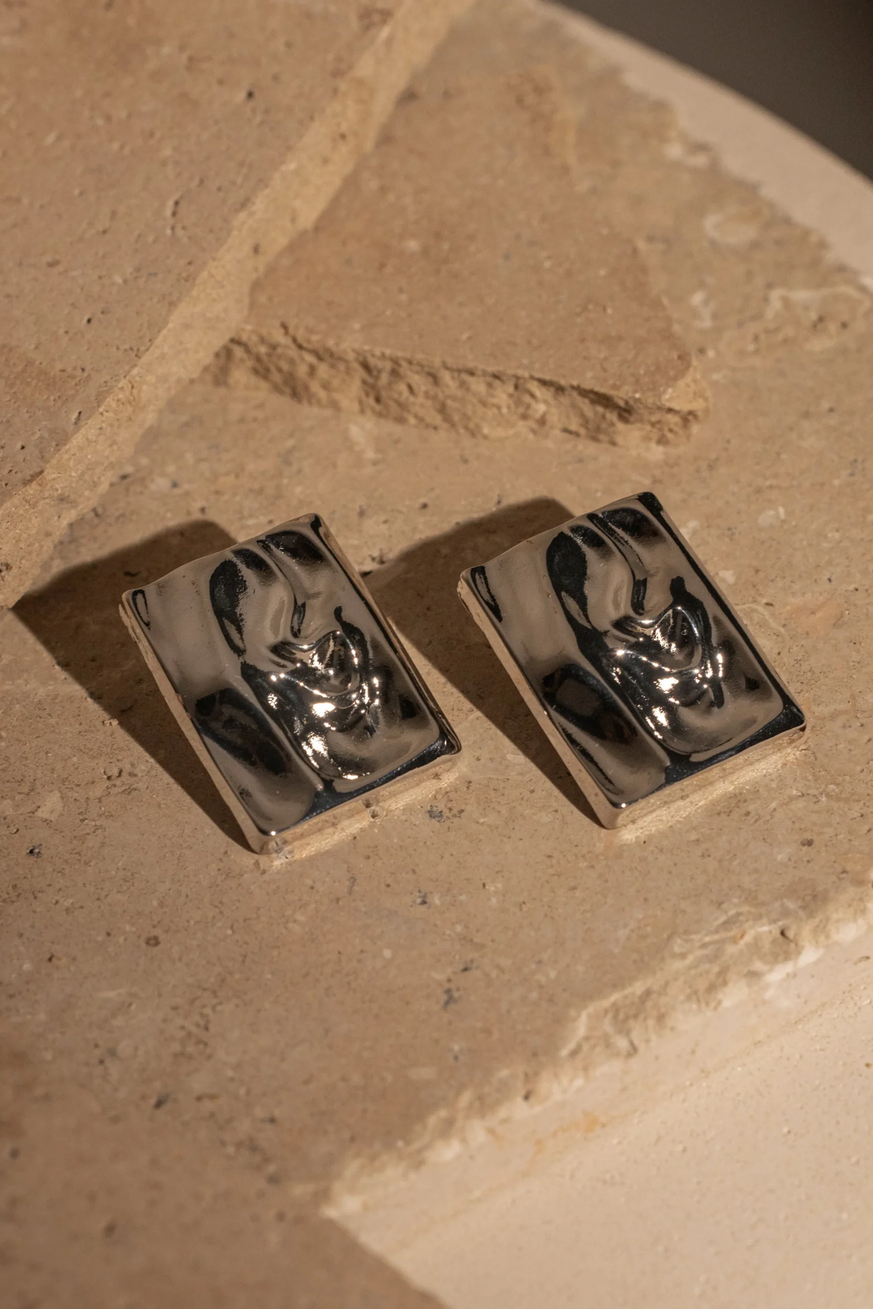 Silver Elie Squared Earrings