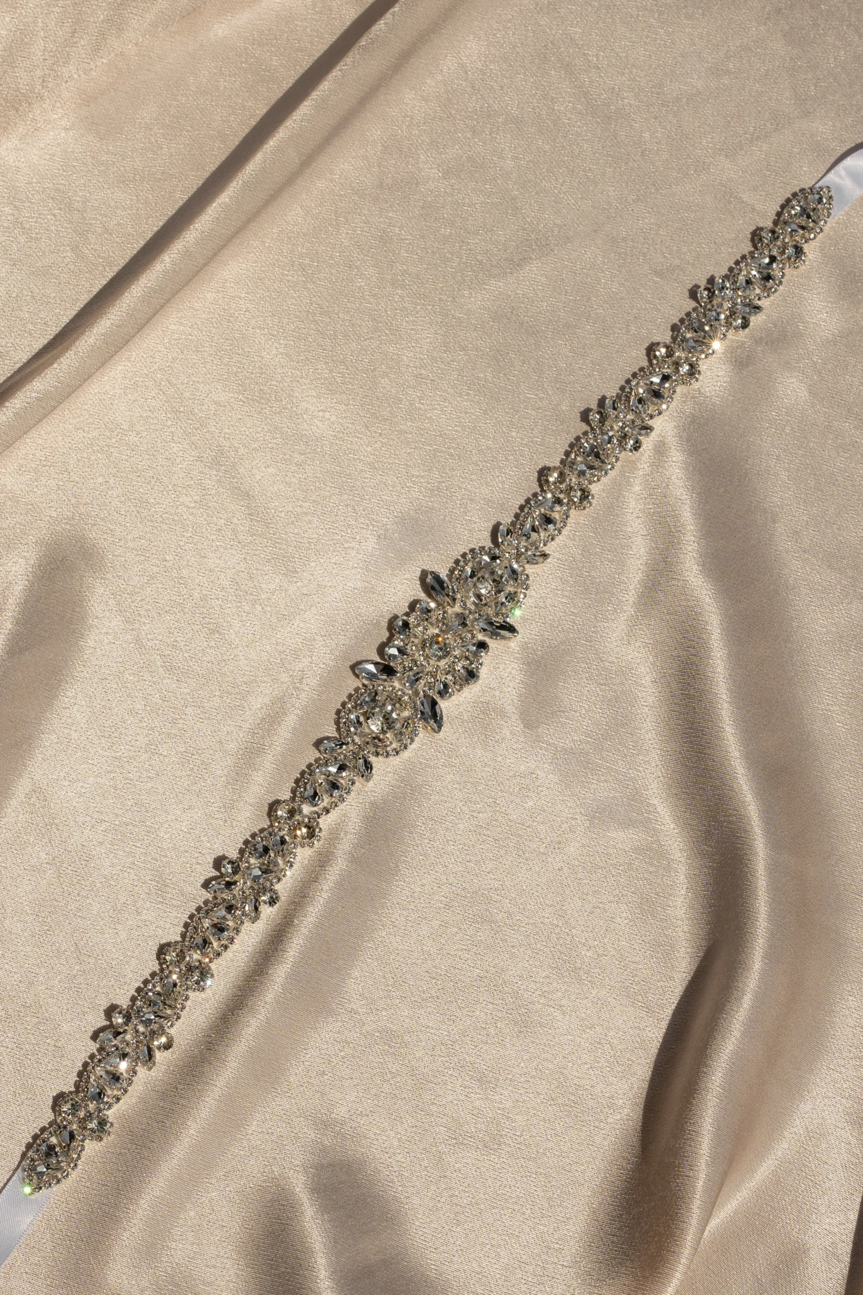 Silver Eternal Love Bridal Sash