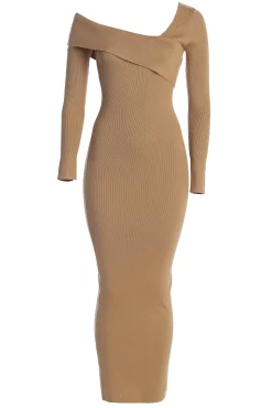 Tan Harper Knit Maxi Dress