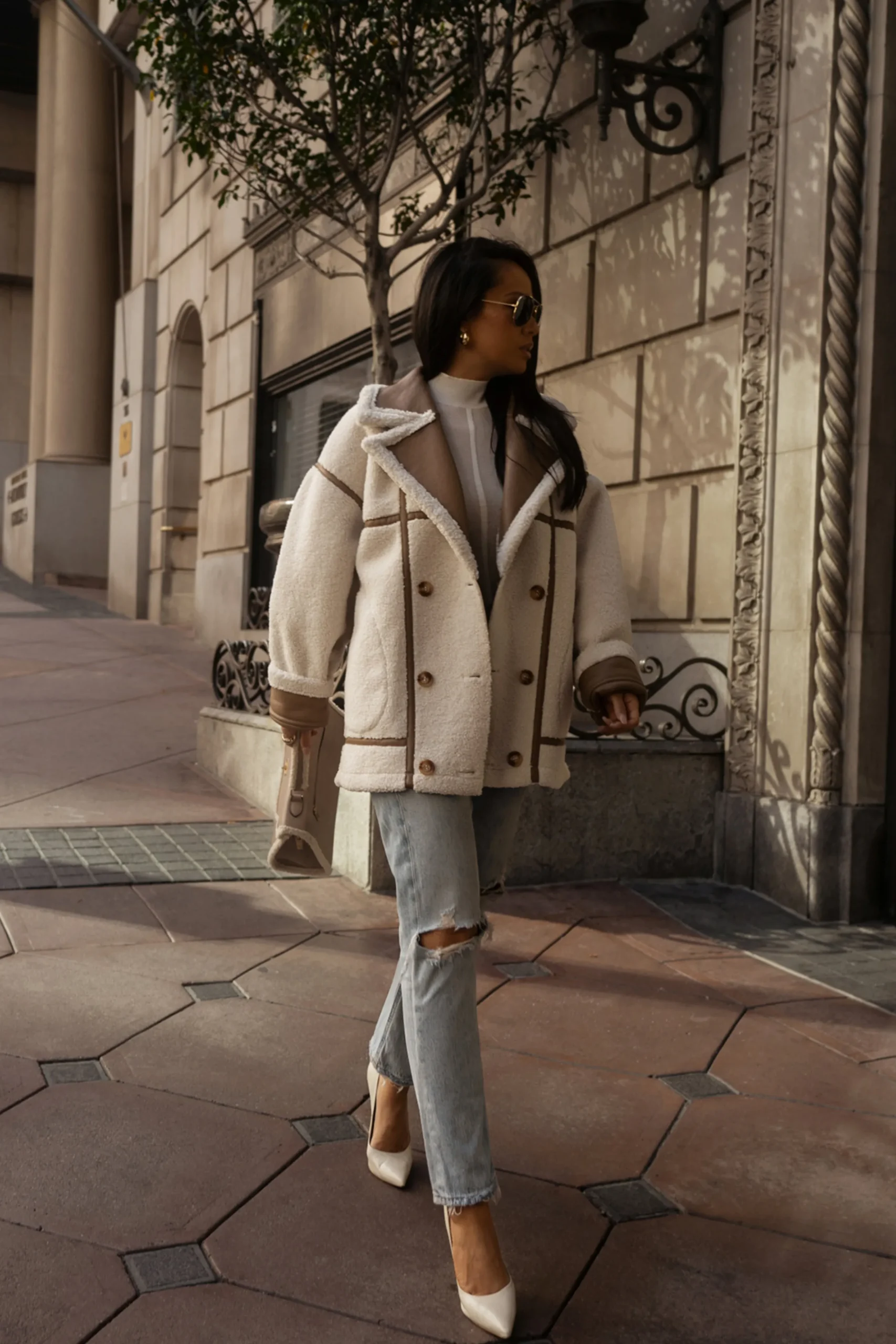 Tan Never Settle Reversible Teddy Jacket