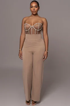 Tan Novena Woven Pants