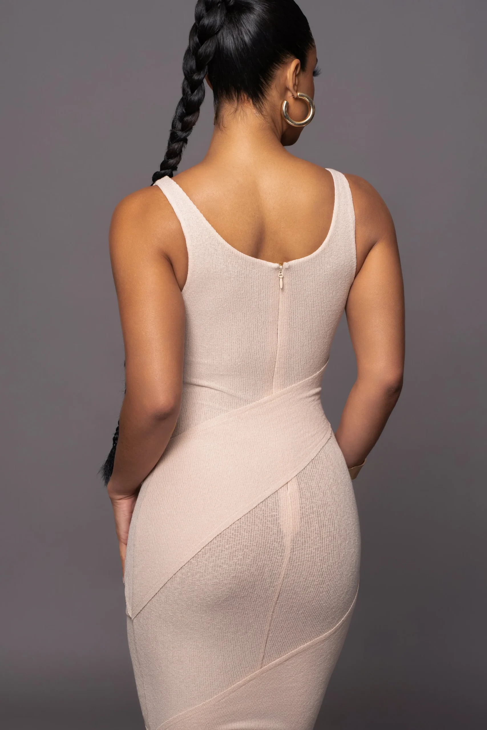 Tan Shift Of Feelings Midi Dress