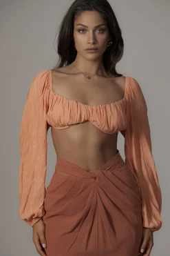 Terra Cotta Dreamland Linen Skirt