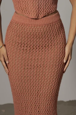 Terra Cotta Sea Depths Maxi Skirt