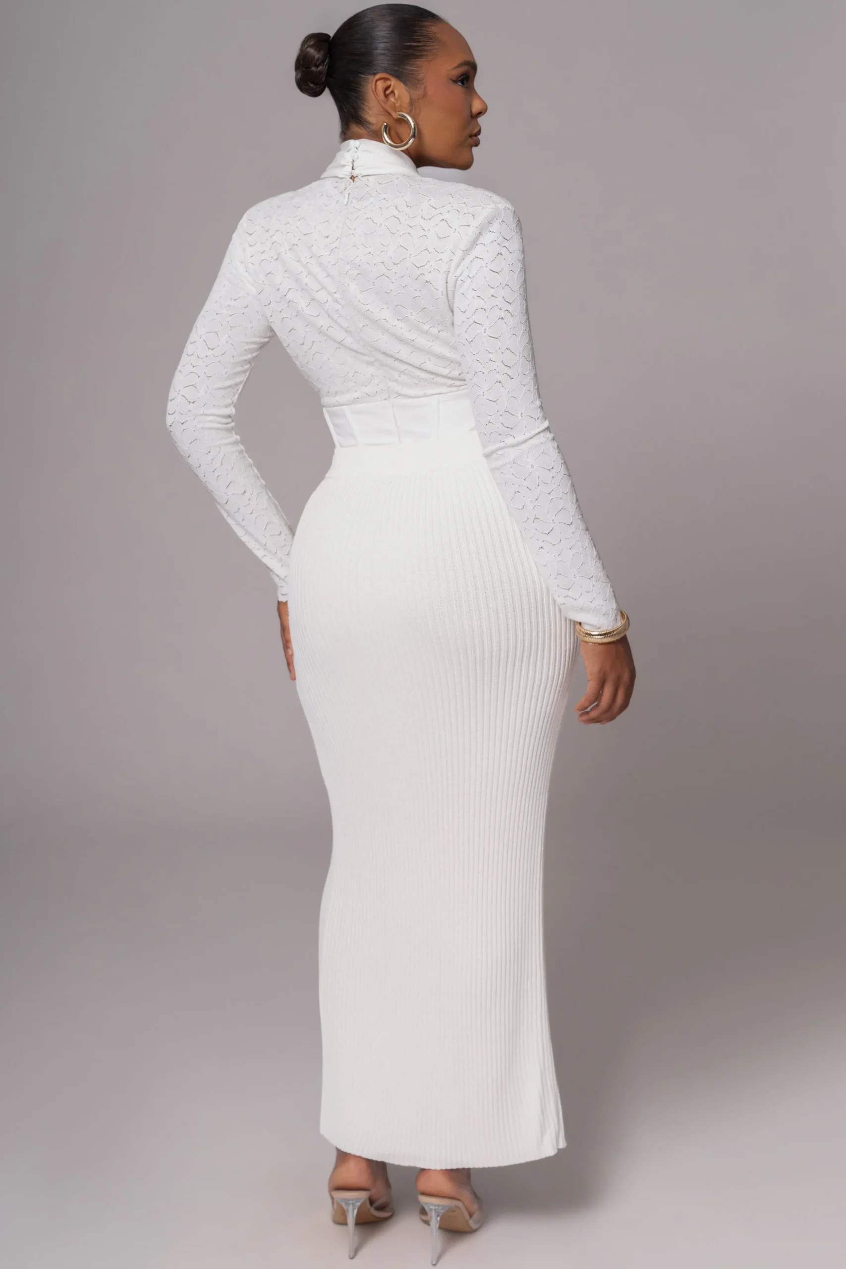White Lace Corset Bodysuit