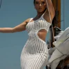 White Melrose Cutout Midi Dress