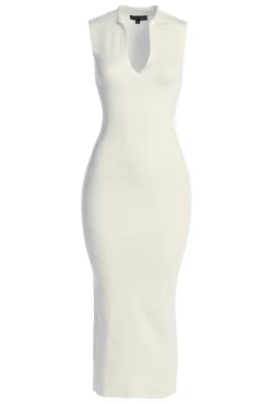 White Never Better Midi Dress