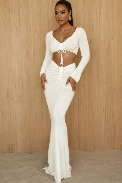 White Resort Two-Piece Skirt Set