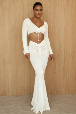 White Resort Two-Piece Skirt Set