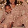 White/Tan Home For The Holiday Adult Pajama Set