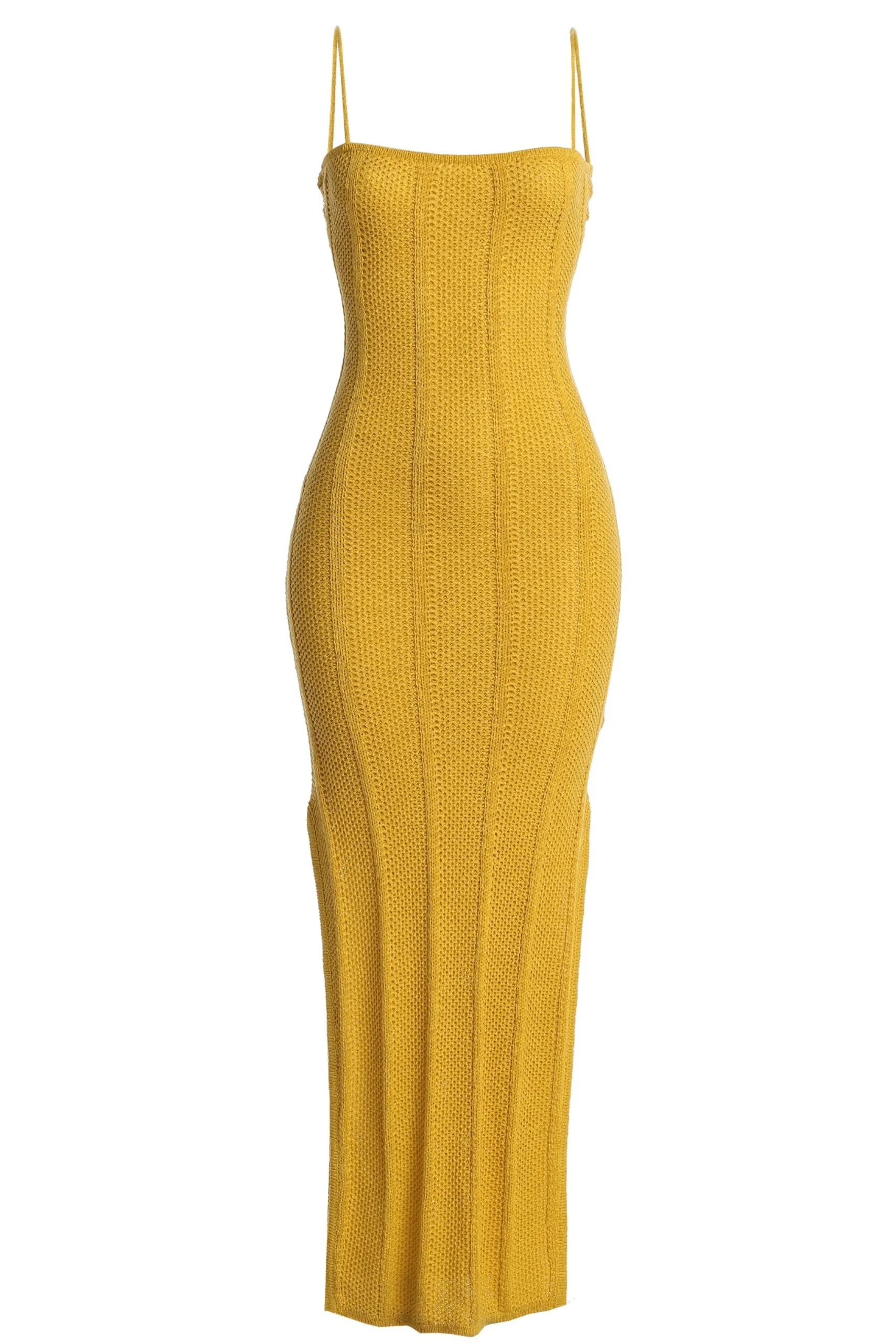 Yellow Cabana Views Crochet Dress