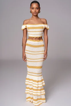 Yellow Corazon Ruffle Skirt Set