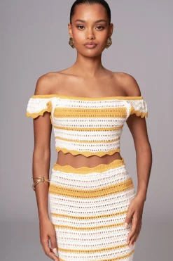 Yellow Corazon Ruffle Skirt Set