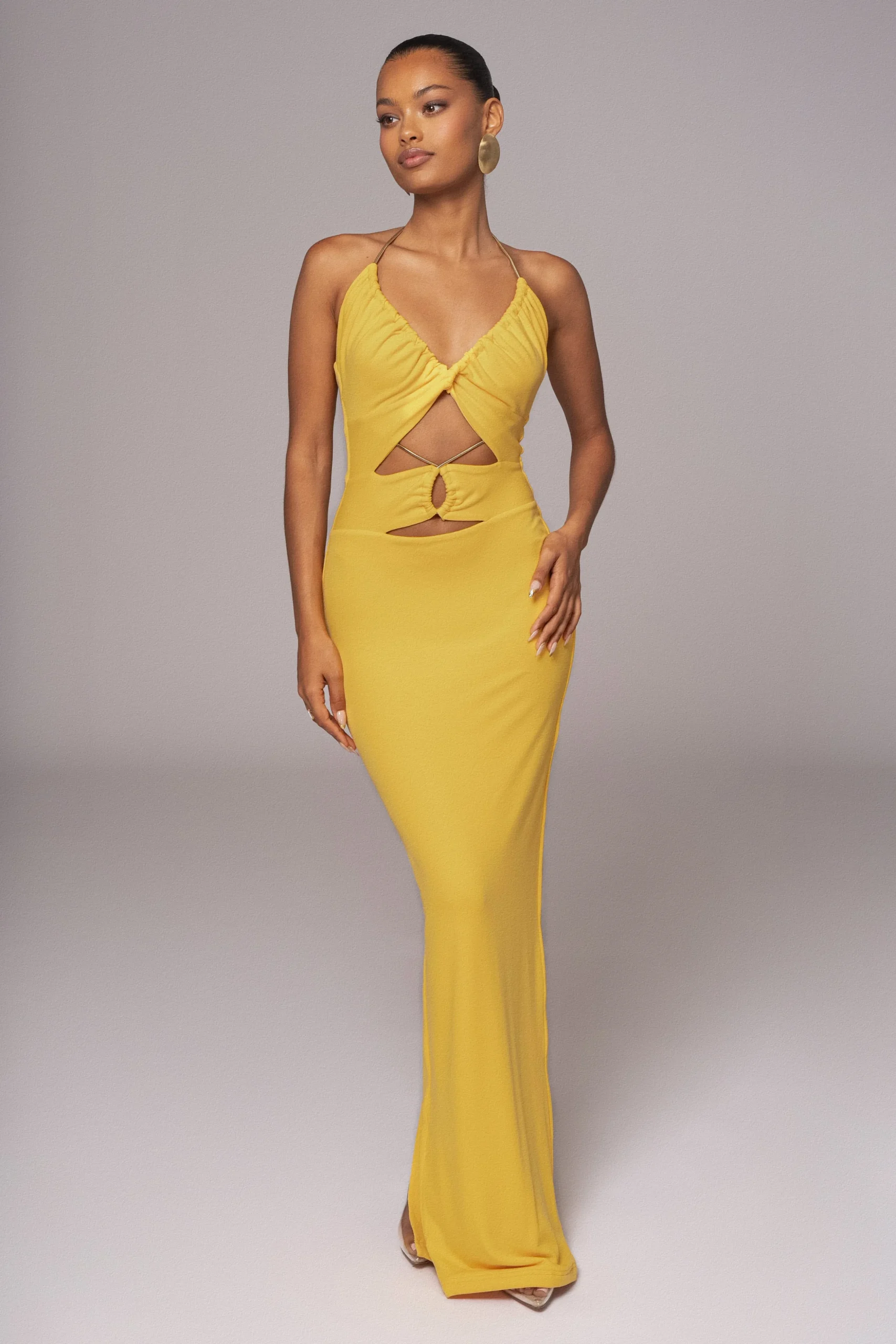 Yellow Secret Bloom Maxi Dress